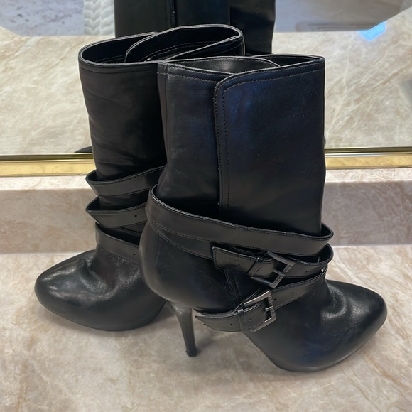 BLACK LEATHER FUR BOOTS! Multi Functional! Leather Fur options! Size:6.5 - Picture 15 of 16